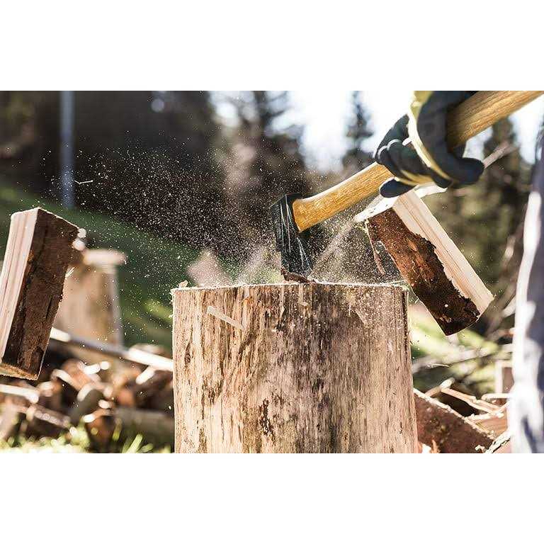 Chopper Wooden Axe # 1 Splitting Maul Axe – Powerful Log Splitting Action – Spring Activated Levers Separate Wood – 6.25# Cast Iron Head – 32”