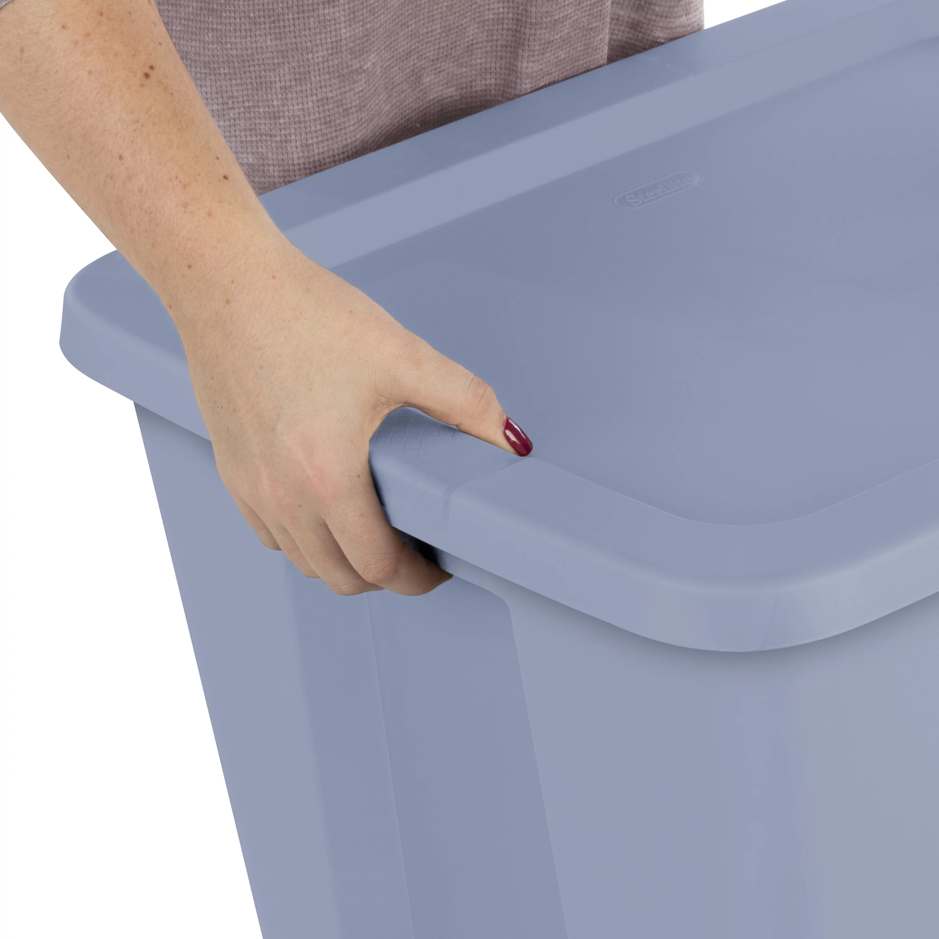 Sterilite 18 Gallon Tote Box Plastic, Gray, Set of 8