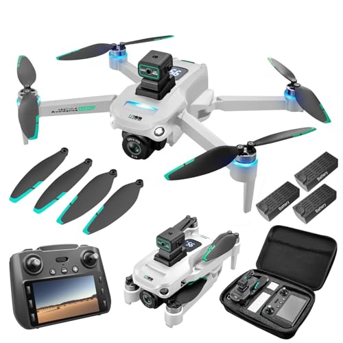 Drones with Camera for Adults 4K, GPS UHD Drone, 5G Remote Controller with Screen, One Key Return, Dual Camere, 3rd Gear Speed