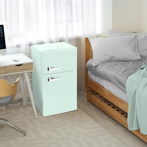 West Bend Mini Fridge with Freezer Retro-Styled for Home Office or Dorm