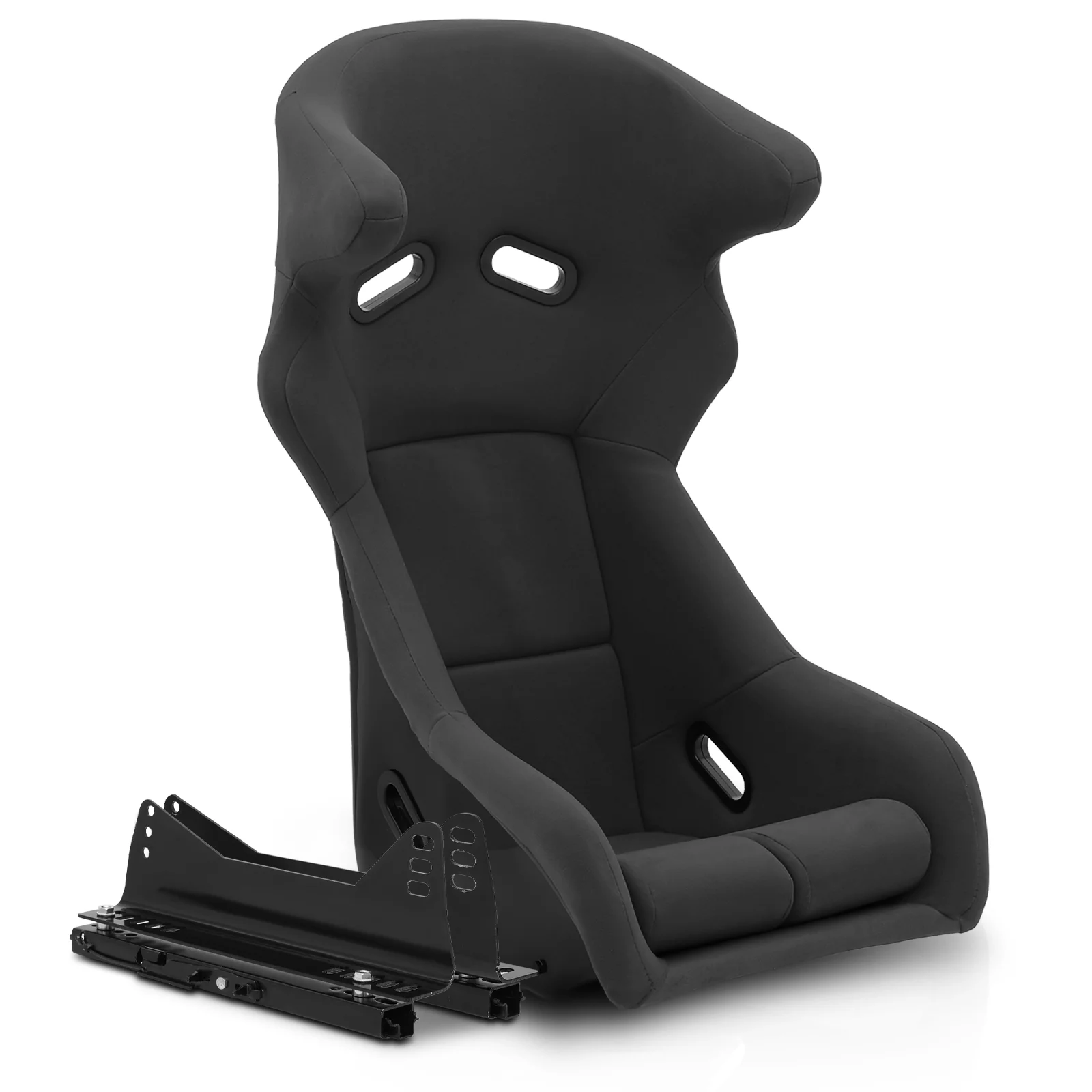 Magshion Racing Bucket Seat, Racing Simulator Game Seat with Adjustable Slide & Angle, Racing Seat for Racing Simulator Cockpit Wheel Stand, Black