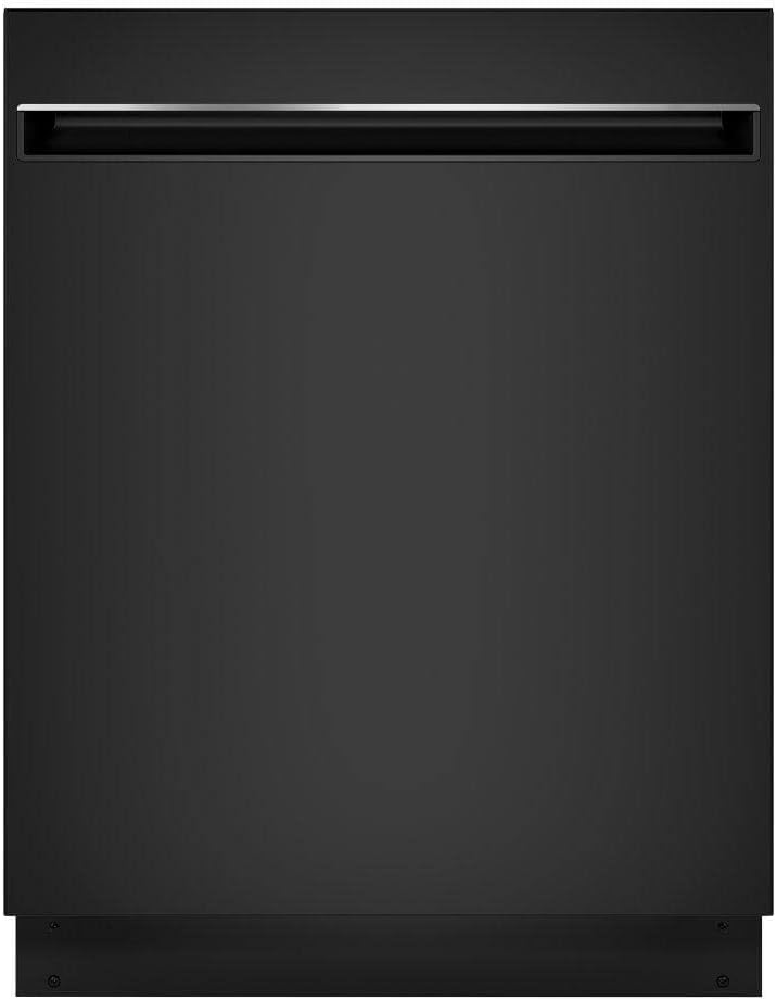 GE GDT225SGLBB 24" Dishwasher with Interior Stainless Steel ADA Compliant Top Control Energy Star Certified and Pocket Handle in Black