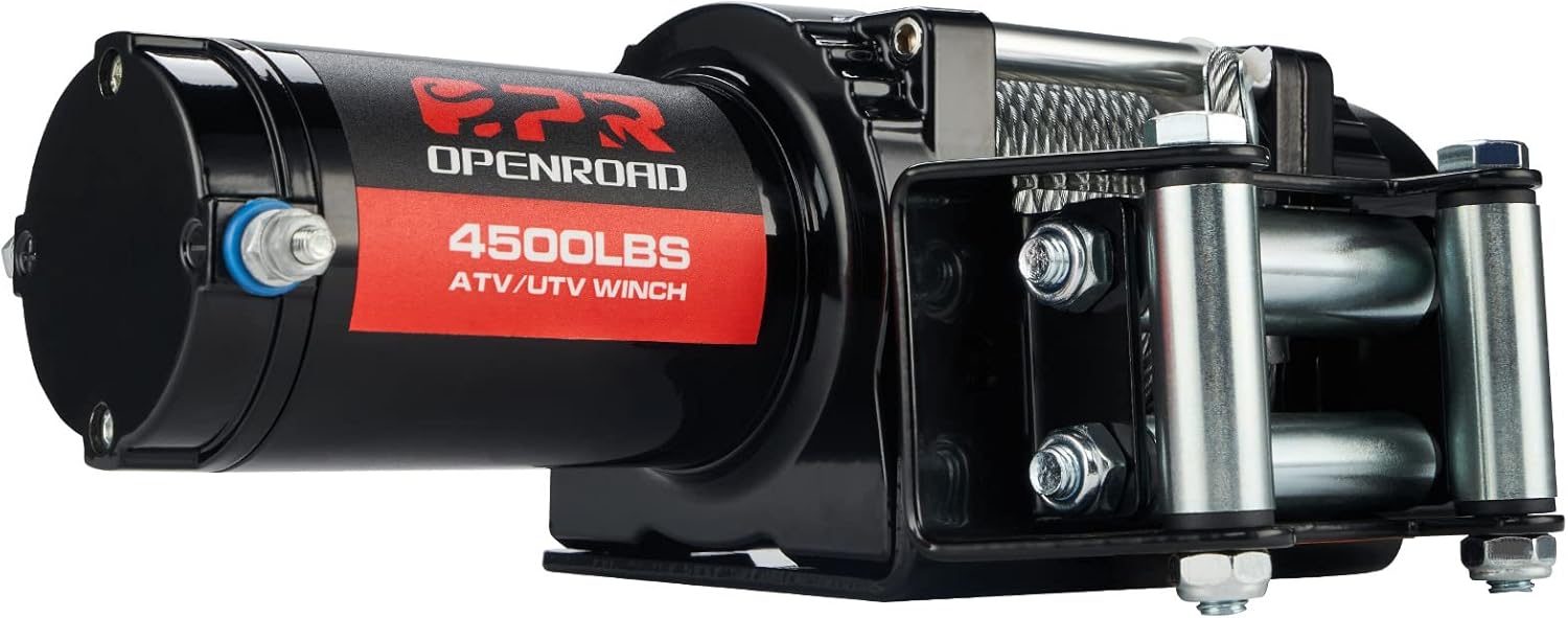 OPENROAD Electric 12V 3500lb Winch, Steel Cable Winch Kits for UTV ATV with Both Wireless Handheld Remote and Corded Control Recovery Winch