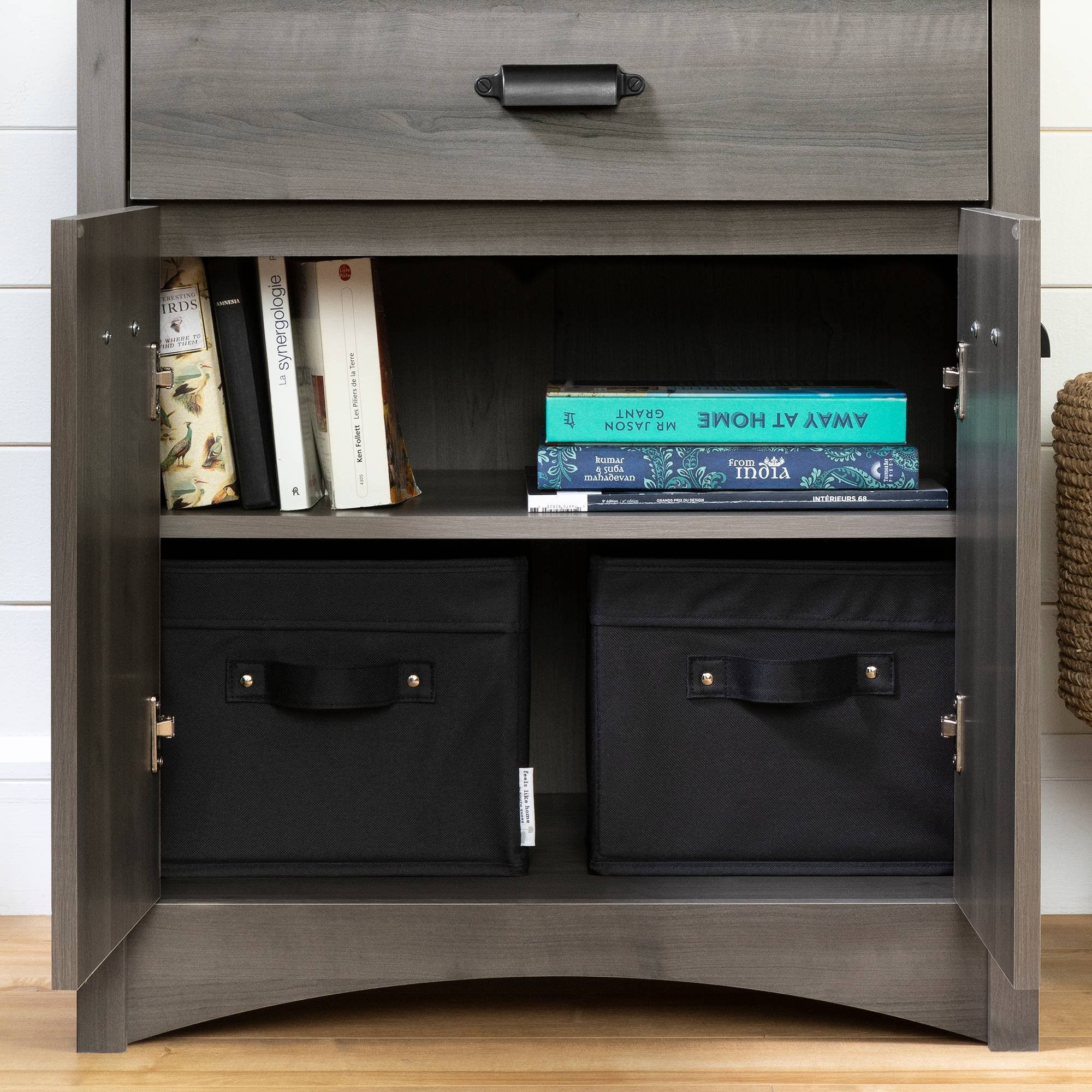 South Shore Gascony Printer Cabinet - Gray Maple