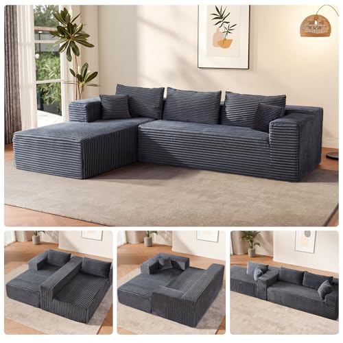 104" Sectional Couches for Living Room, Modular Sectional Sofa with Deep Seat, L-Shape Couch with Chaise, Cloud Couch for Living Room Bedroom