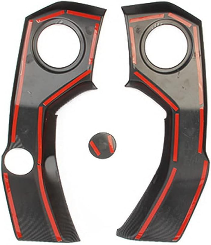 Korlot Carbon Fiber Grain Center A/C Air Outlet Vent Cover Trim for 2014-2021 Toyota Tundra