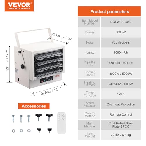 VEVOR Electric Garage Heater