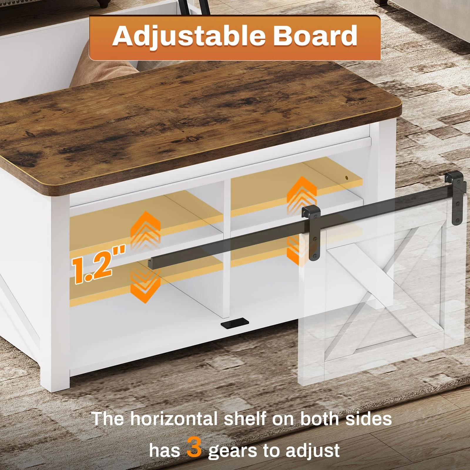 Afuhokles Lift Top Coffee Table, Square Coffee Table with Storage for Living Room, White - Curated Treasures Market