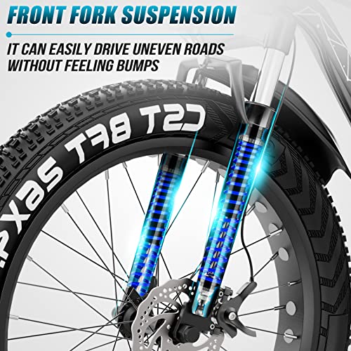 Vivi Electric Bike 26" x 4.0 Fat Tire Electric Bicycle, Peak 1000W Electric Mountain Bike