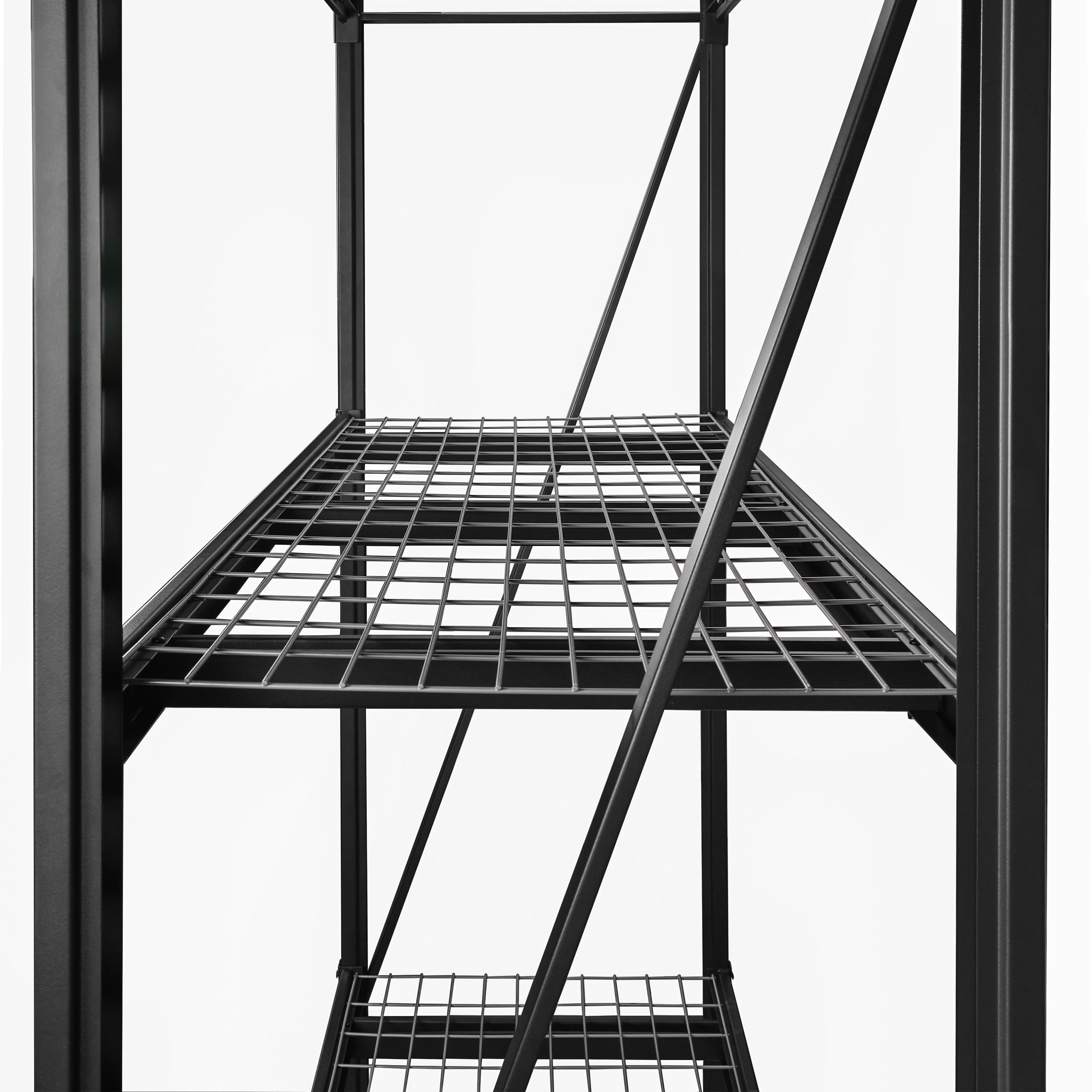 WORKPRO Steel 3-Tier Storage Shelf Unit 72-Inch-H x 77-Inch-W x 24-Inch-D, 6000lb Total Capacity, Black