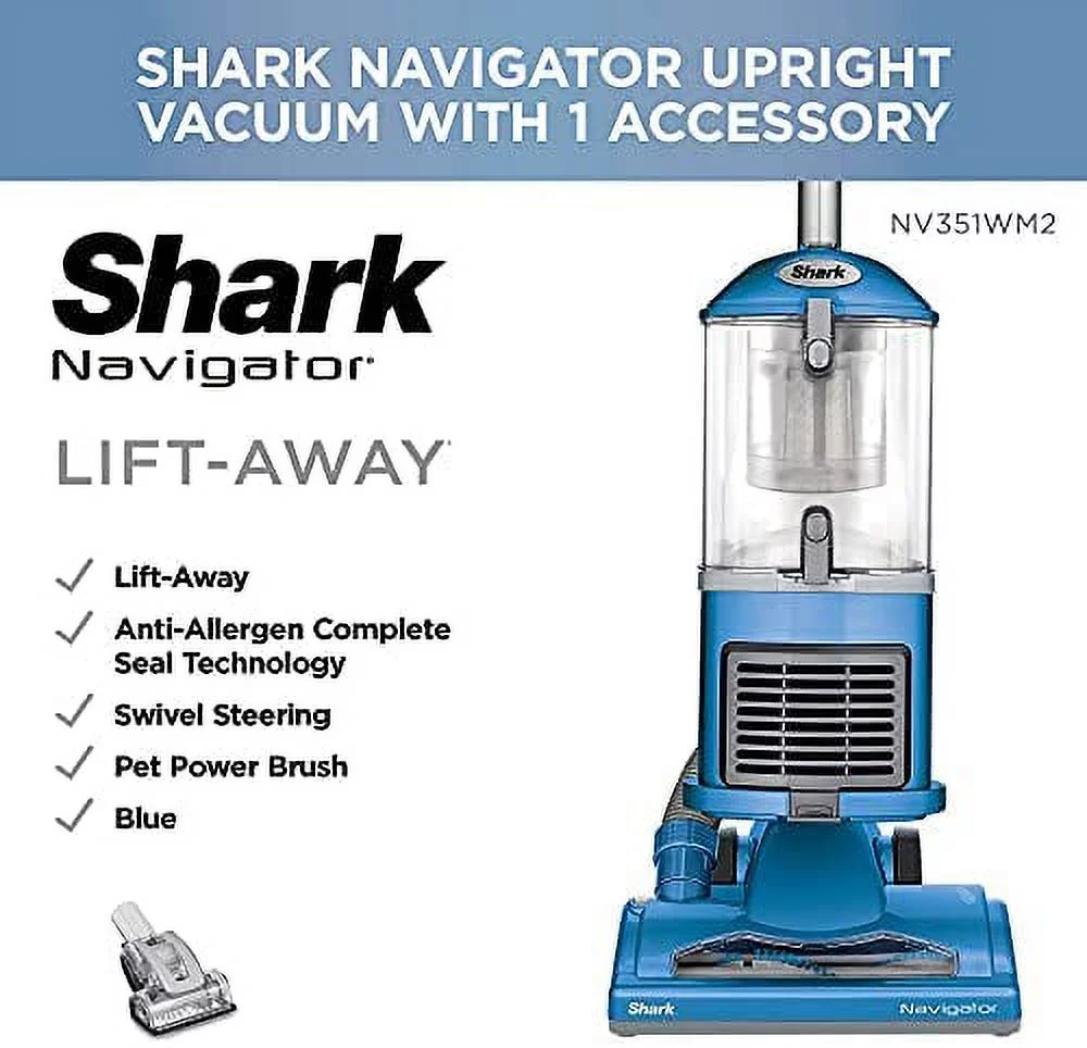 Restored Shark NV351WM2 Navigator Lift-Away Professional Canister and Upright Vacuum for Carpet and Hard Wood Floors (Refurbished)