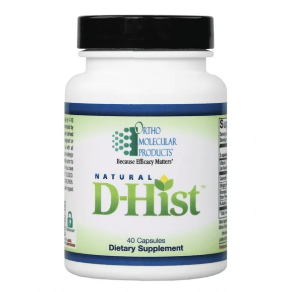 Natural D-Hist (40 capsules) by Ortho Molecular Products 40ct - Kansas Nuitrition - HNZSDS