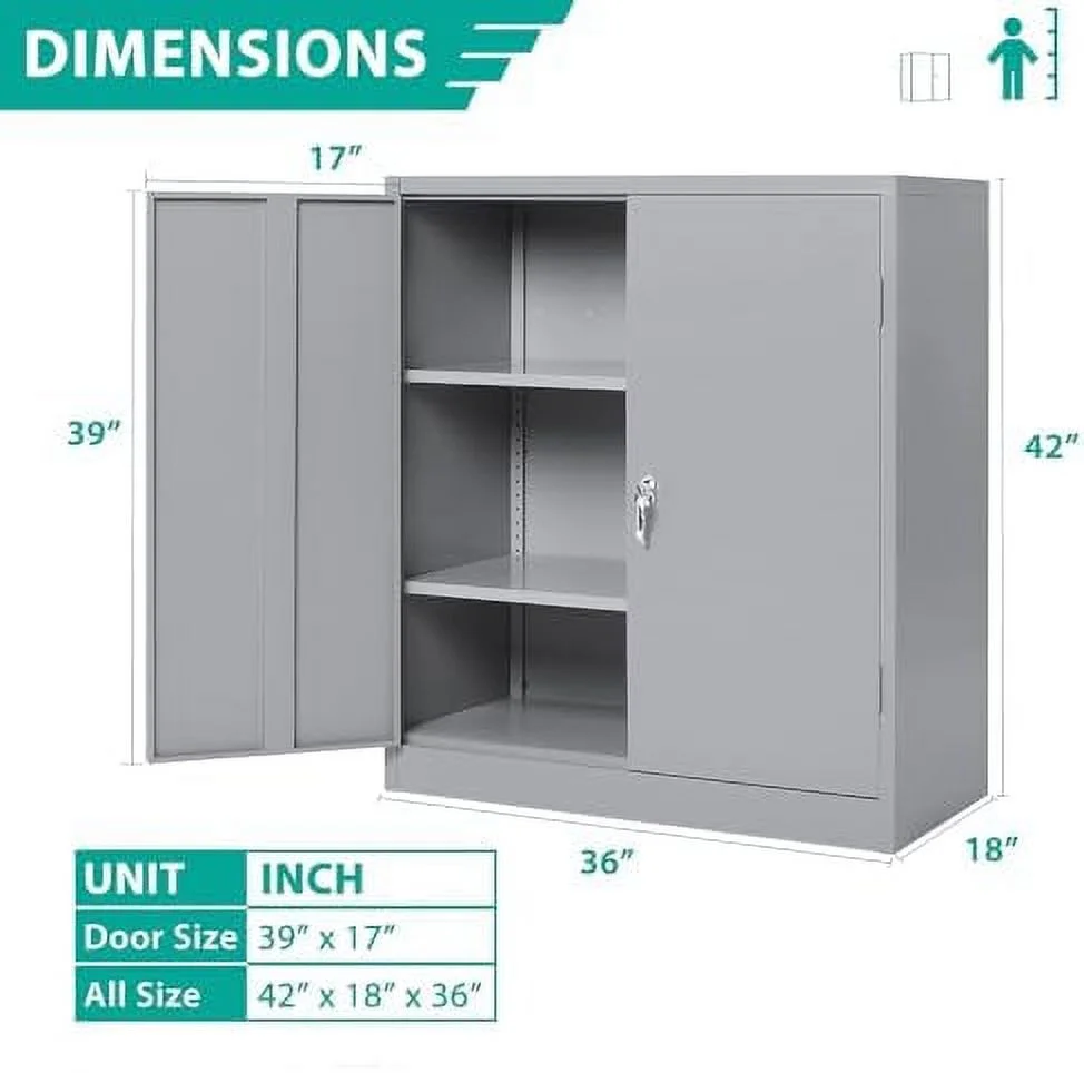 FDSHOIYN Black Metal  Cabinet  72"