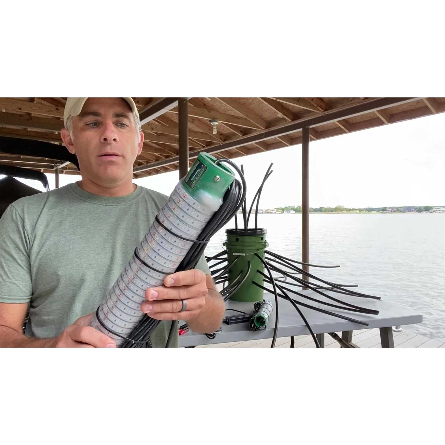 Green Blob Outdoors Fish ‘n A Barrel Artificial Fish Habitat Tree for Ponds