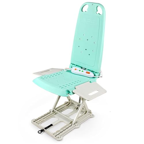 SuperHandy GoRise LT Portable Floor & Bath Lift - Lightest Weight 19lbs, Foldable, 330 Lbs Capacity, IP68 Waterproof Bath tub Lifts for Seniors