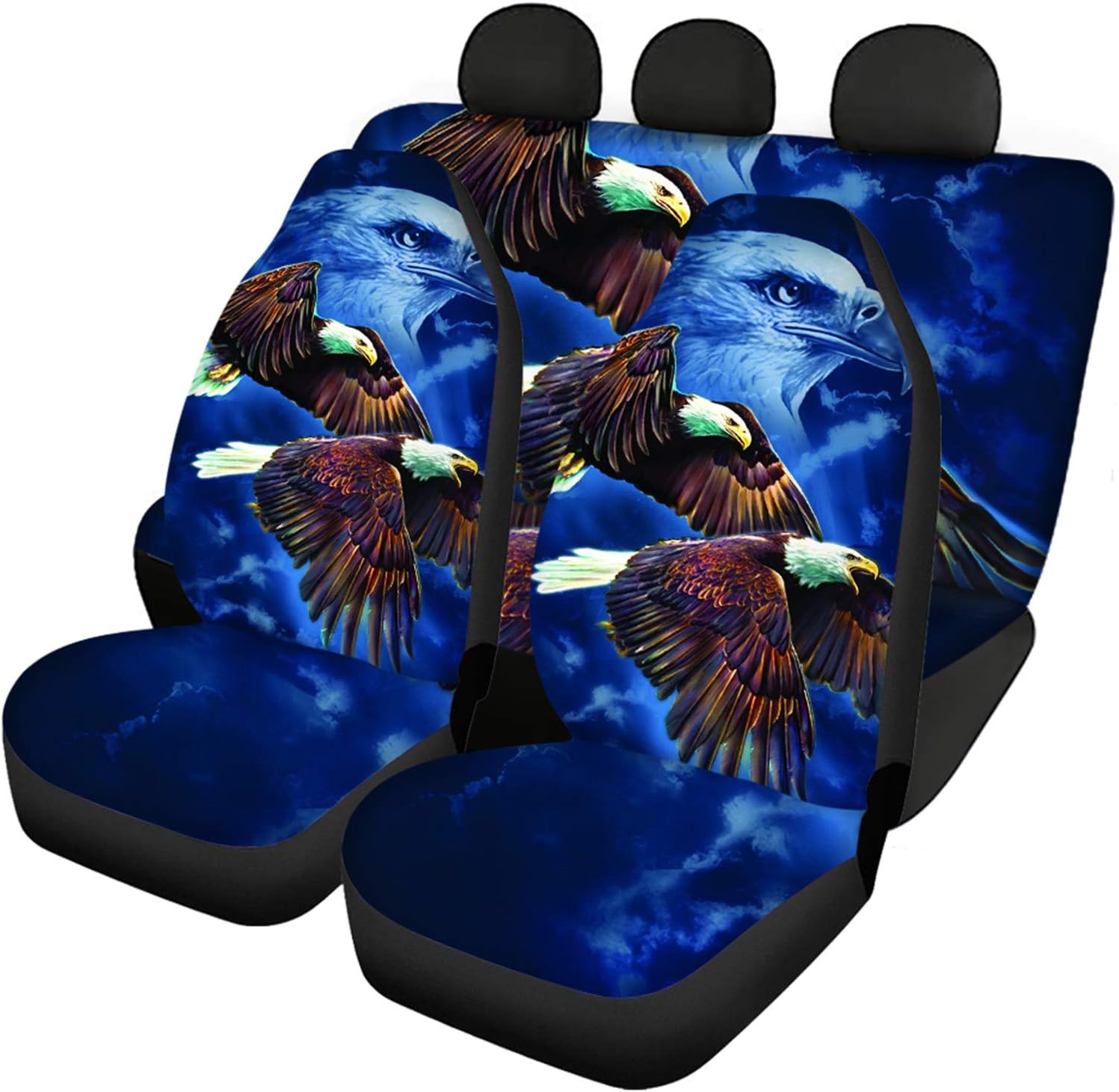 SEANATIVE Stretchy Car Seat Cover Camo Forest Deer Universal Car Interior Seat Cover Machine Washable Anti-Slip Front and Rear Bench Back Seat Cover