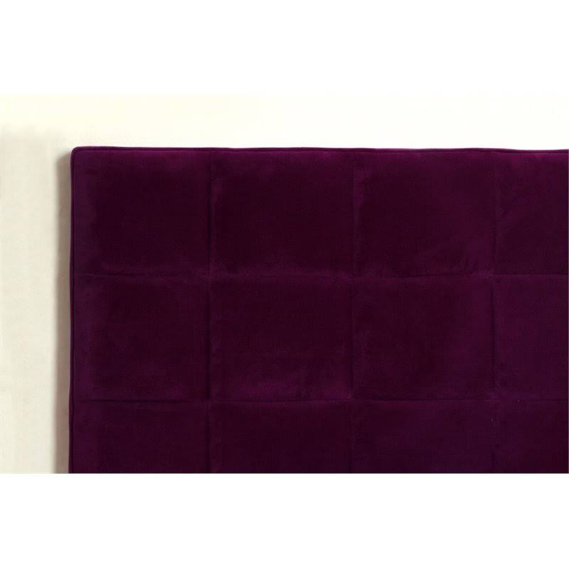 Furniture of America Hellan Fabric Full Queen Headboard in Purple