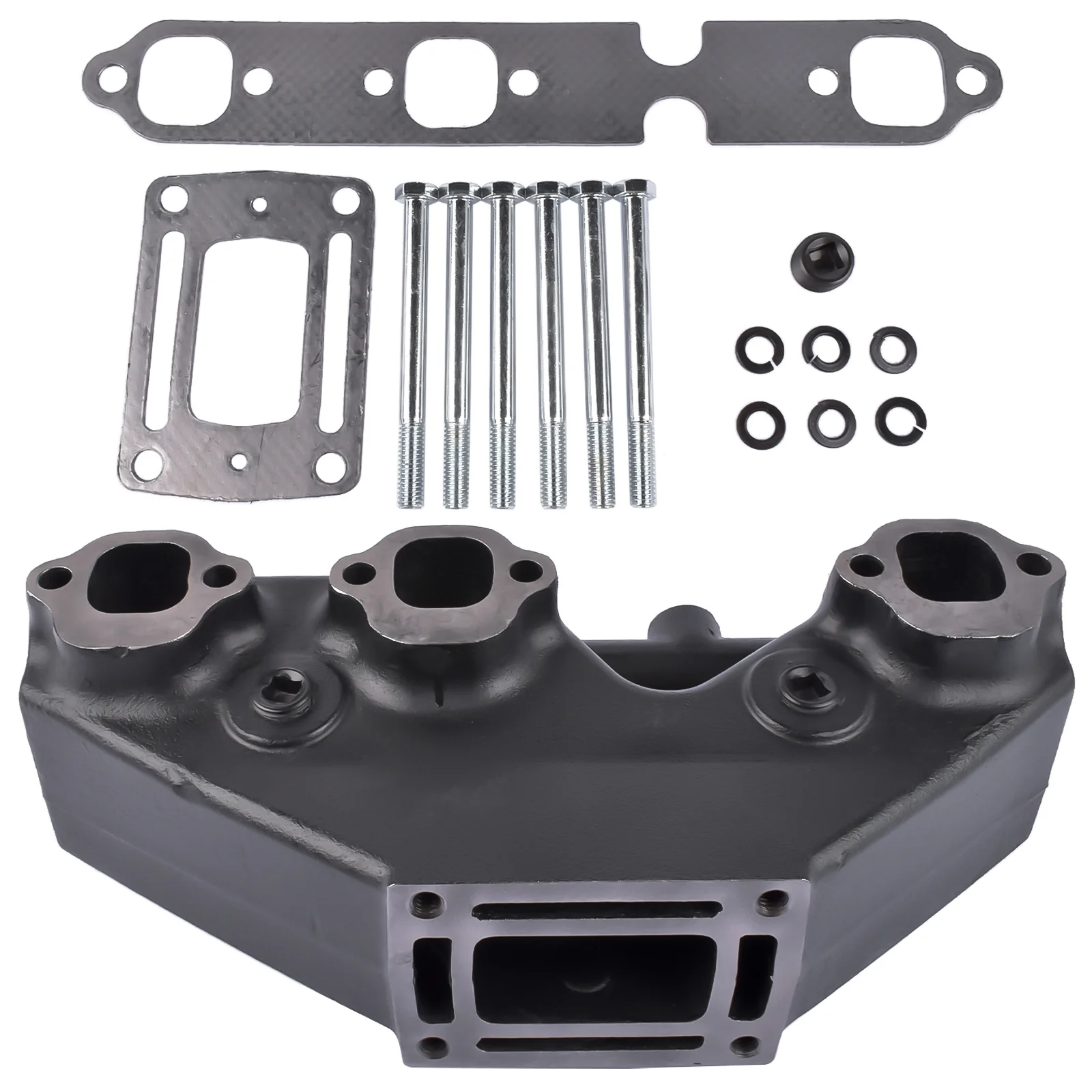 Mustrod For Volvo Penta and OMC V6 4.3L Engines Exhaust Manifold Set with Gaskets 3857656 3852338