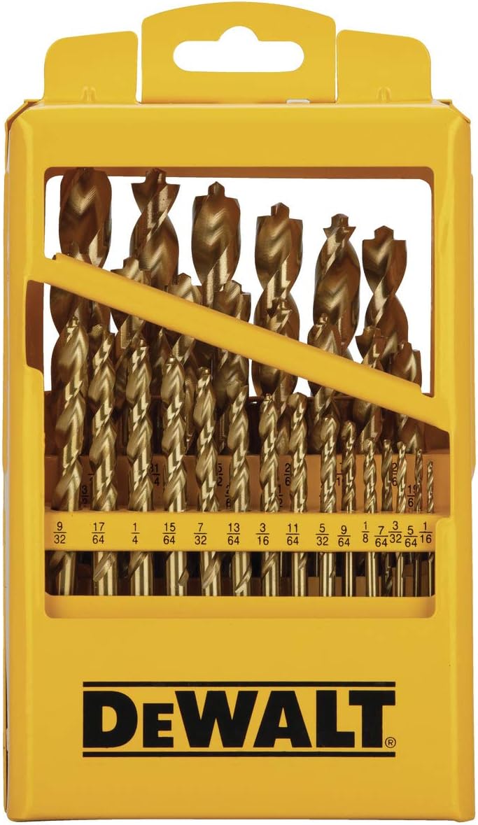 DEWALT Titanium Nitride Coated Drill Bit Set with Pilot Point, 29-Piece (DW1369) Pack of 2