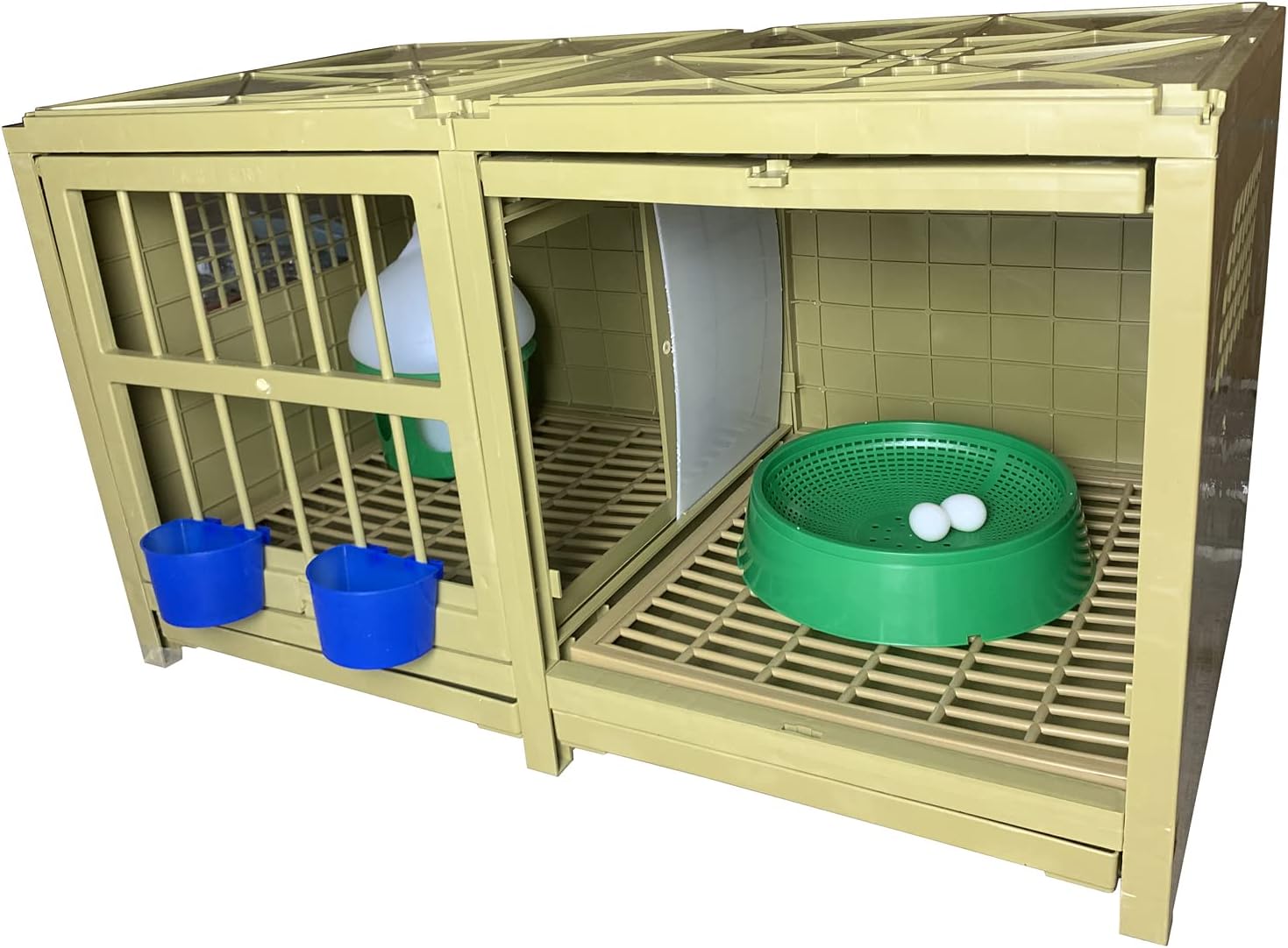 SRRPS PIGEON Pigeon Cage Plastic Pigeon Pairing Cage Bird Cage Pigeon Nest Box Carrier Combination Package Nest Solid Nest Rest and Pairing 32in