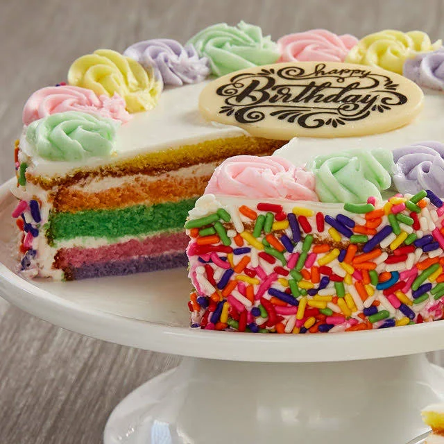 Bake Me A Wish Rainbow Cake - Delivery