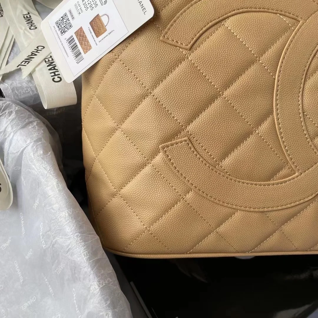 Chanel Medallion Tote Shoulder Beige Bag For Women 29cm/11.4in