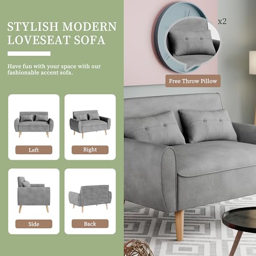 Vongrasig 47" Small Modern Loveseat Sofa