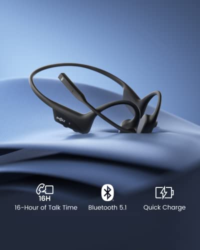 SHOKZ OpenComm2 UC - Bone Conduction Bluetooth Stereo Computer Headset with Boom Mic - USB-C Compatible with PC and Mac - Zoom Certified