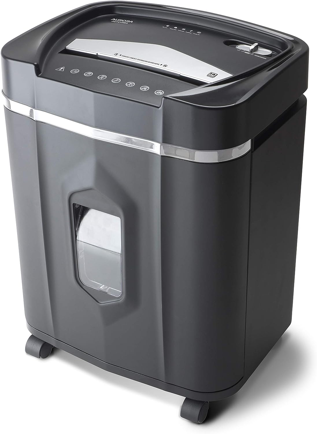 Aurora High Security JamFree AU1000MA 10-Sheet Micro-Cut Paper / CD / Credit Card Shredder with Pull-Out Wastebasket
