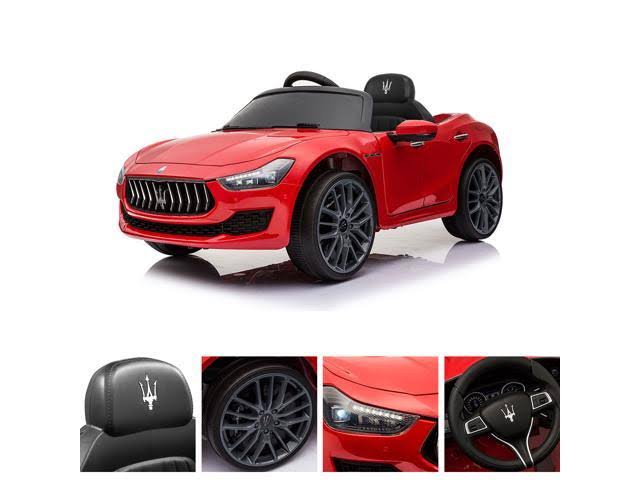 Tobbi Kids Ride on Car Maserati License 12V Rechargeable with MP3 / Remote Red
