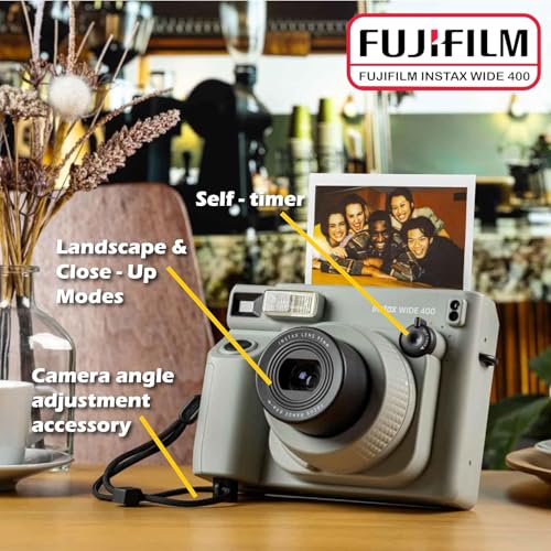 Fujifilm Instax Wide 400 Instant Camera (Sage Green) + INSTAX Wide Film (20 Exposures) + Shutter Accessories Bundle &ndash; Carrying Case
