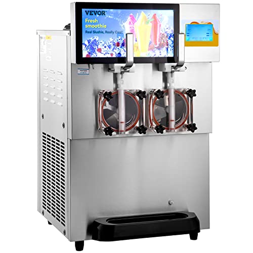 VEVOR Stainless Steel Margarita Smoothie Frozen Drink Maker, Cool or Freeze Modes, Slushie Machines for Party Cafes Restaurants Bars Home Use