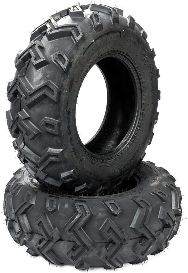 Parts-Diyer 25x10x12 ATV Tire Tubeless 12'' ATV UTV Tires 25x10-12 Rear 6ly, Set of 2