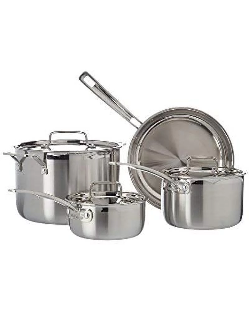Cuisinart MCP-7N MultiClad Pro Stainless-Steel Cookware 7-Piece Cookware Set - Silver