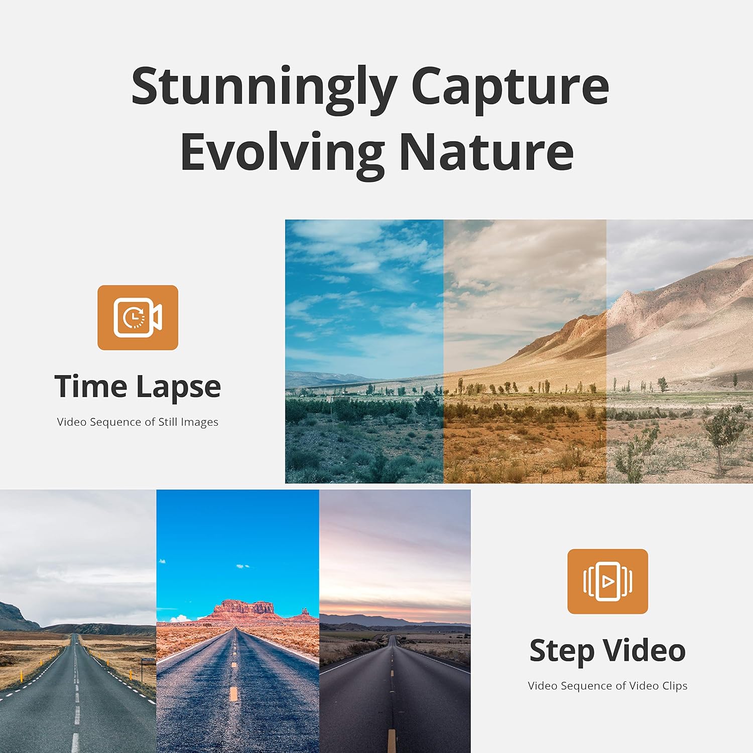 Brinno TLC130 Time Lapse Camera, Long Battery Life, WiFi/BLE Video Editing App, Step Video, Photo, HD 1080p, IPX4 Water Resistant