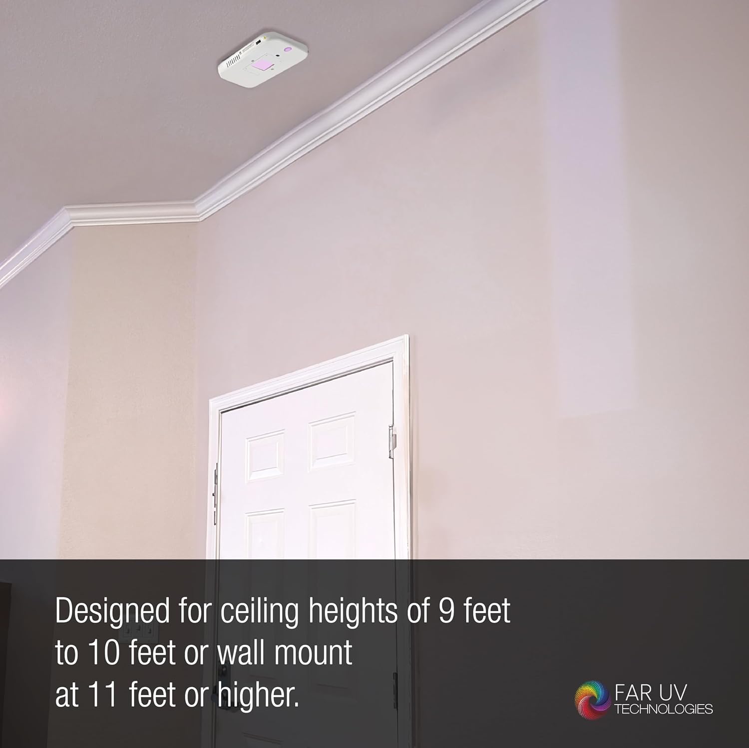 Far UV Technologies Krypton-11 Far UV 222nm Ceiling Mount or Wall Mount UV Light Air Cleaner - Smart Home Appliances