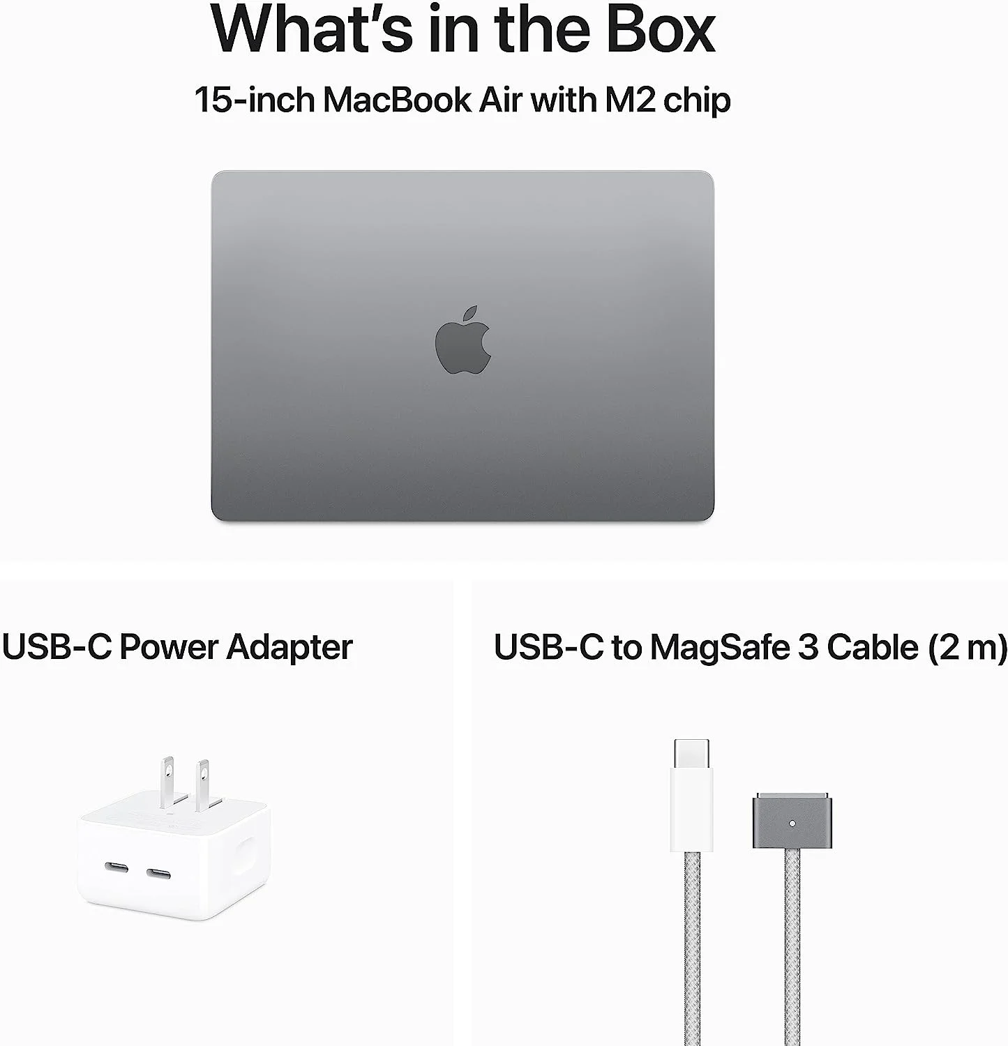 2023 Apple 15-Inch MacBook Air Laptop: Apple M2 Chip with 8-core CPU and 10-core GPU, 8GB RAM, 256GB SSD Storage - Space Gray