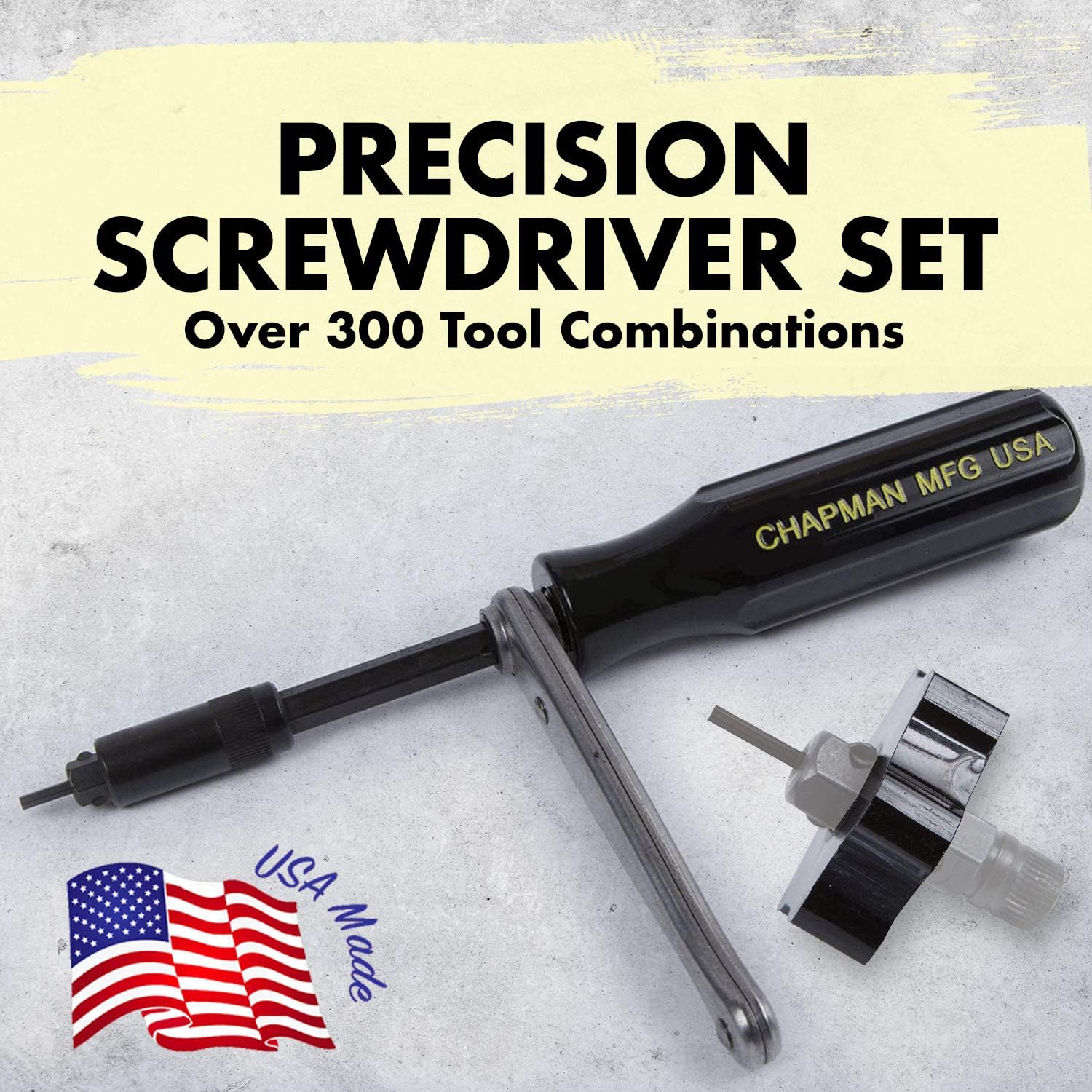 Chapman MFG 7331 All-Purpose Standard Screwdriver Set - Includes Phillips, SAE Allen Hex & Slotted/Flathead Bits