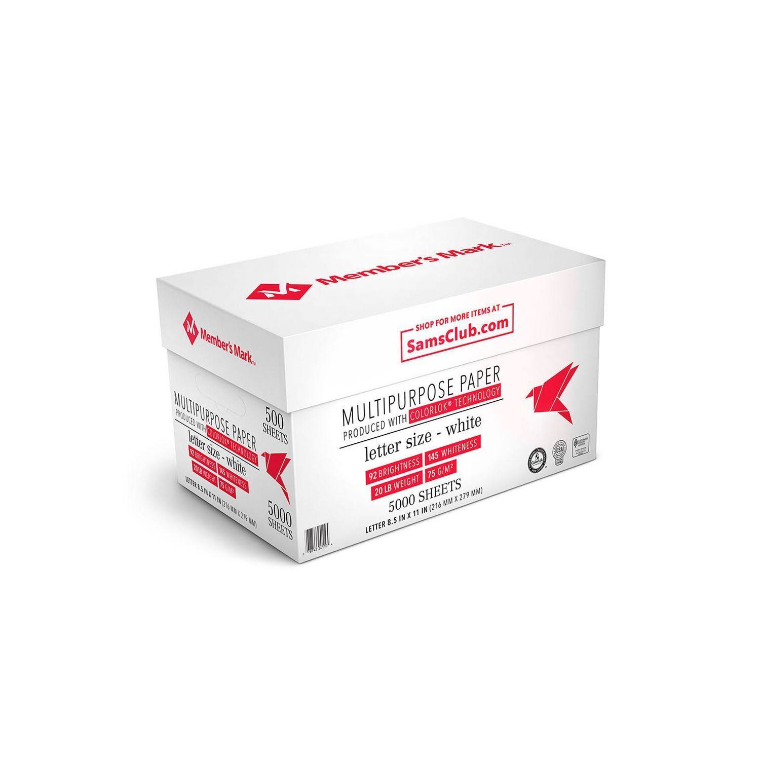 5000 Sheets 20lb Copy Paper 92 Bright 8-1/2 x 11x22 10 Ream Case