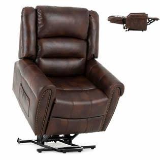 Mecor Adjustable Headrest Massage Recliner Chair Power Lift with HEATING System Beige