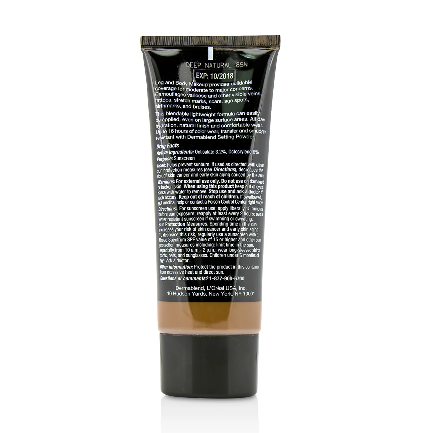 Dermablend Leg and Body Make Up Buildable Liquid Body Foundation Sunscreen Broad Spectrum SPF 25 - #Light Beige 35C 100ml/3.4oz