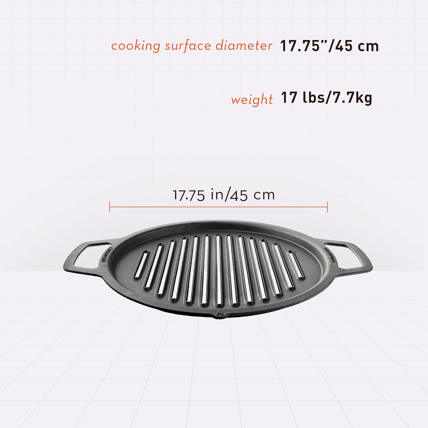 Solo Stove Large Cast Iron Wok Top, Stir Fry Pan, Cooktop for Bonfire and Yukon fire pit, Fireplace accessory, Cooking surface: 18, Depth: 2.5