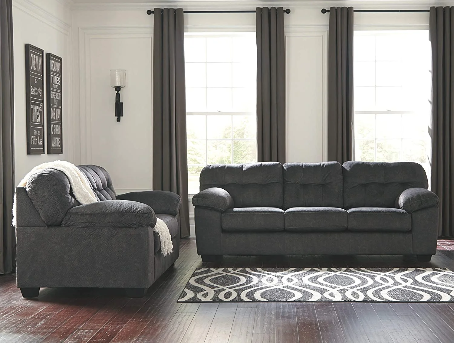 Signature Design by Ashley Accrington Loveseat in Granite