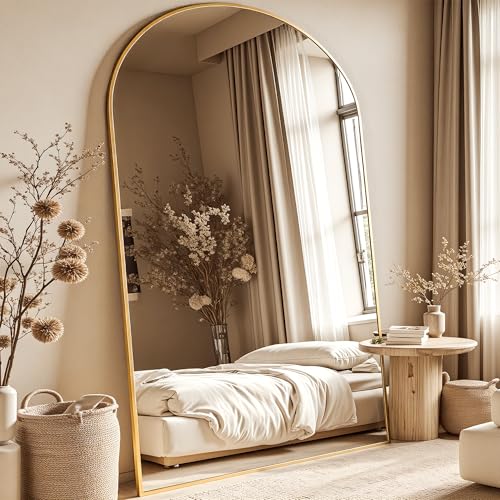 Floor Mirror, 78"x38" Oversized Full Length Mirror with Stand,Arched Full Body Mirror Standing Hanging Leaning Against Wall