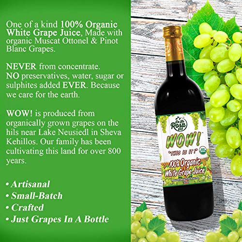 De La Rosa Austrian Red Grape Juice, Kosher, Non-GMO & Gluten Free, 100% Organic Red Grape Juice, No Sugar Added, No Preservative