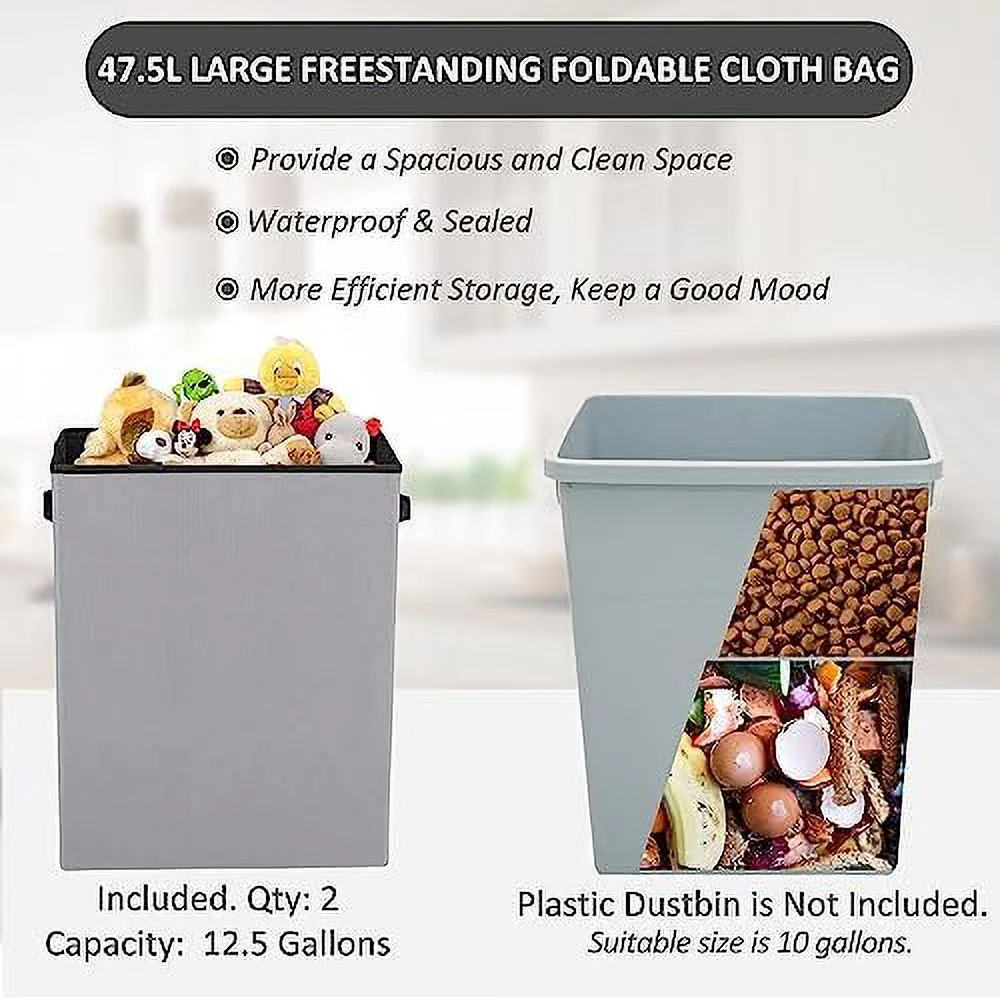 LLBIULife Double Tilt Out Trash Cabinet   Free Standing Laundry Hamper with Hideaway Drawer  Bag  20 Gallon Pet Proof  for Living Room Black
