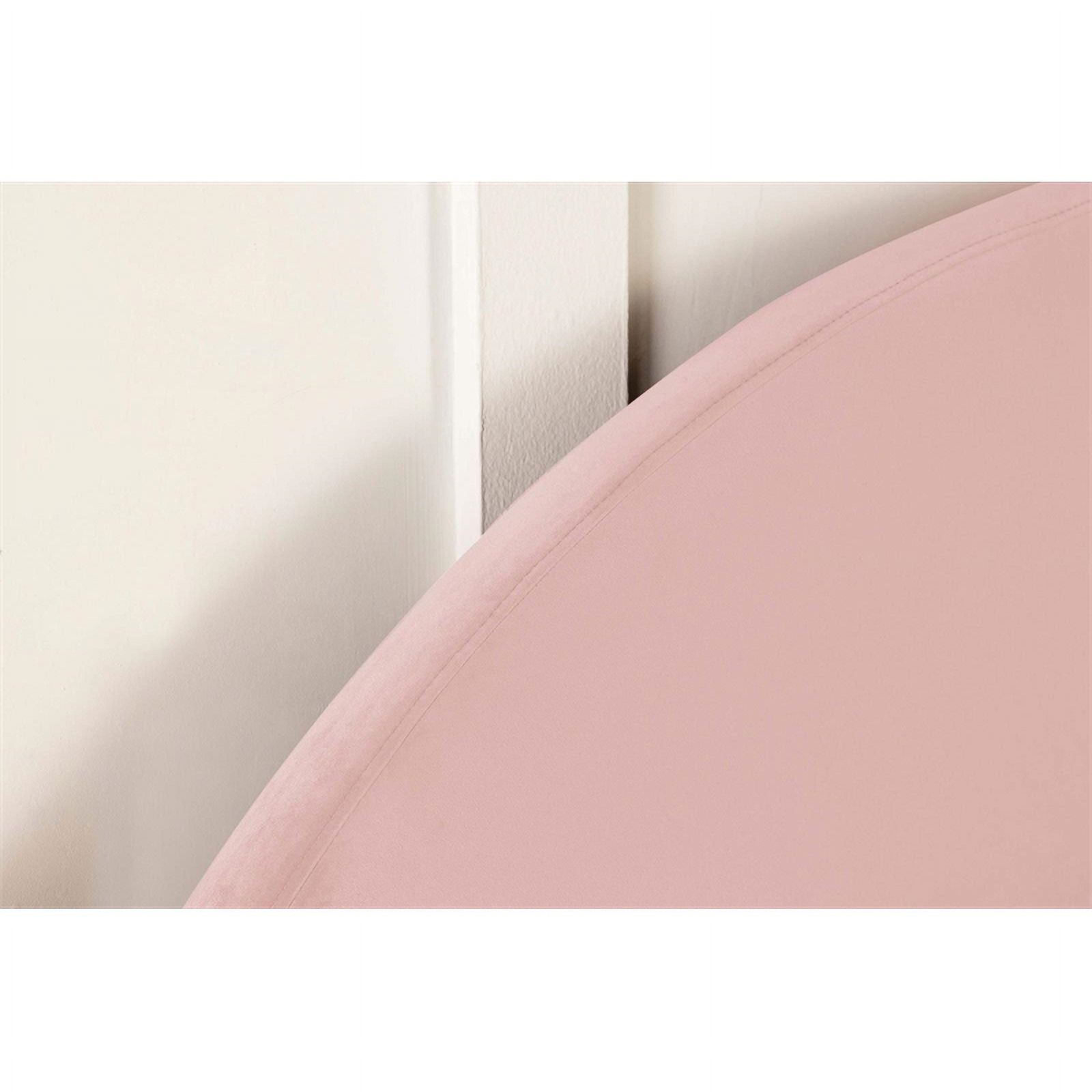 Maklaine Transitional Velvet Upholstered Arched Twin Headboard Blush