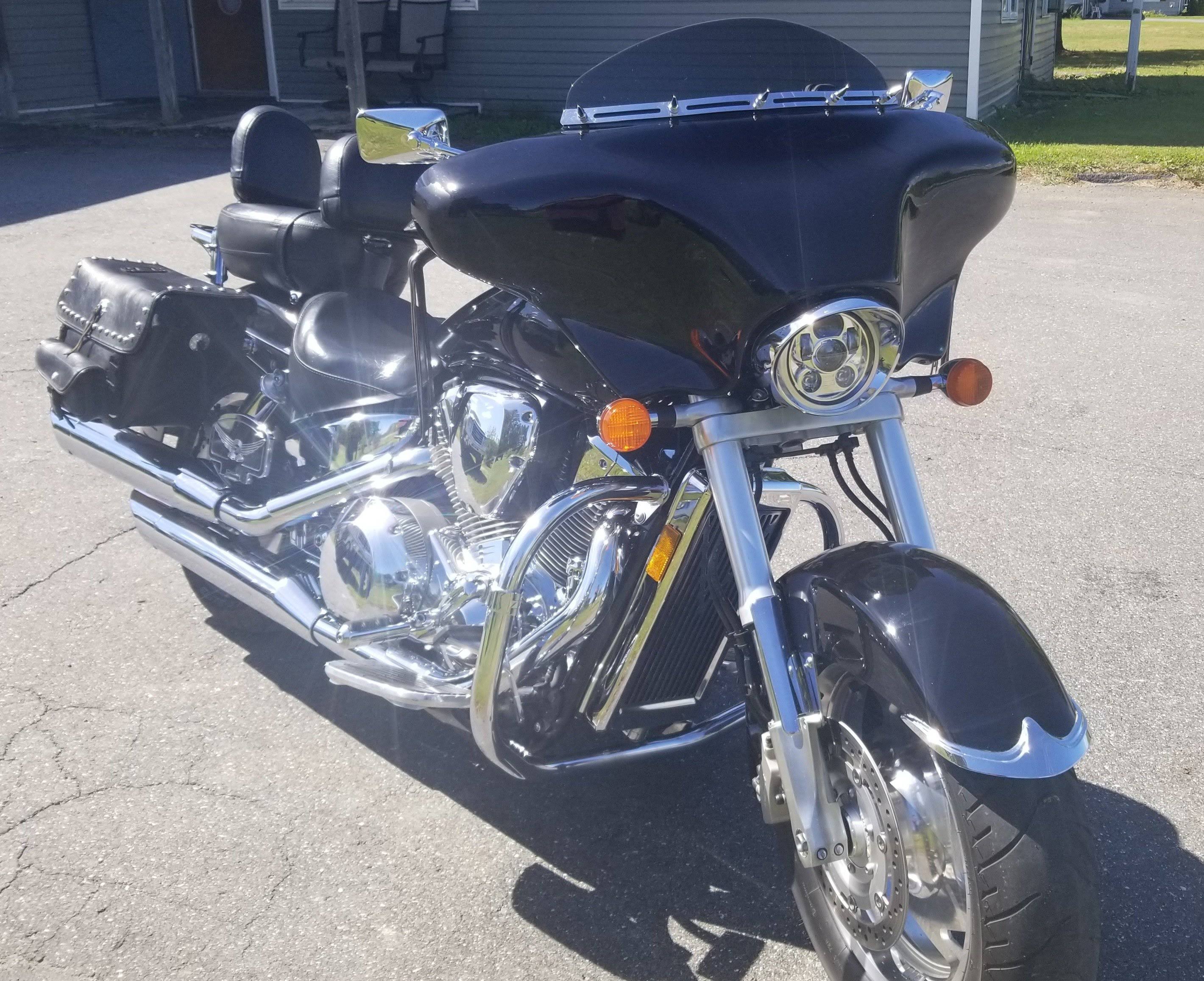 Eagle Lights Generation III LED Headlight for Honda VTX 1300 and 1800 - Includes VTX Bracket and Hardware Blue