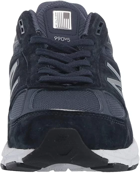 New Balance M990NV5: Men's 990NV5 Navy/Silver Sneaker (11 2E US Men, Black/Silver) - Curated Treasures Market
