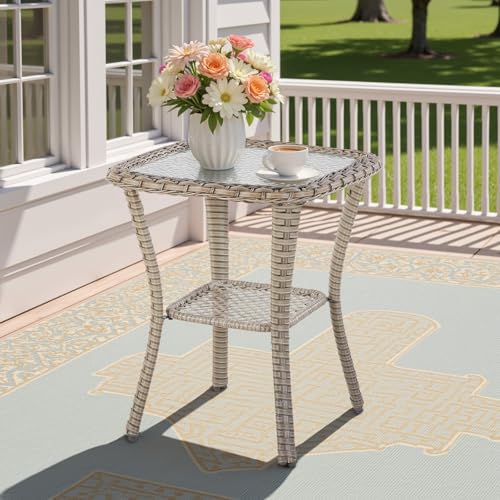 7 Pieces Outdoor Furniture Set with Swivel Chairs
